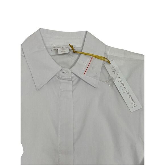 House of Harlow 1960 NWT white long sleeve button up shirt size XS - Picture 10 of 13